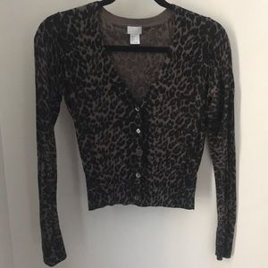 H&M leopard print cardigan